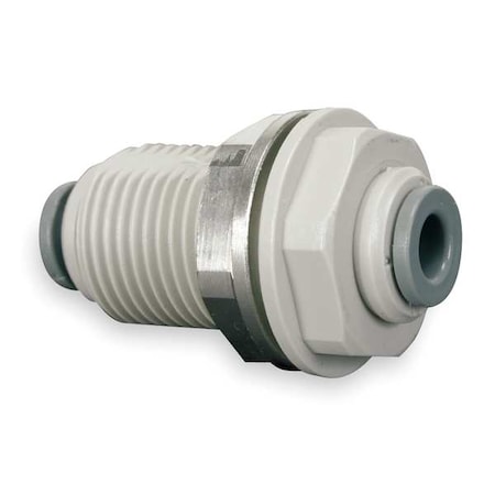 Push-Fit Union Fitting, 1/2 in Tube Size, Acetal, Gray, 10 PK MPN:PI1216S-PK10