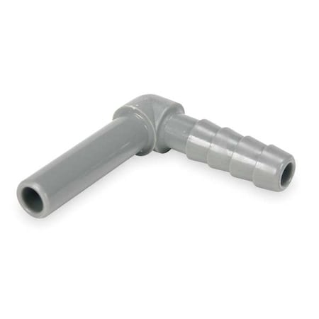 Barbed Fitting Elbow, 1/4 in Tube Size, Acetal, Gray, 10 PK MPN:PI291208S-PK10