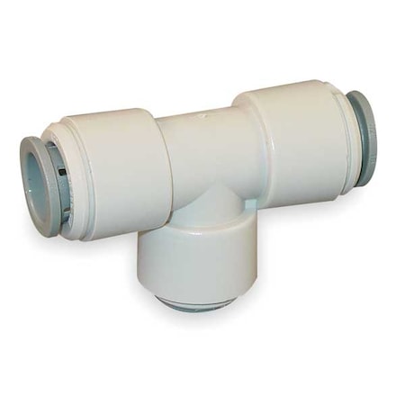Push-Fit Tee Fitting, 3/8 in x 3/8 in x 1/4 in Tube Size, Acetal, Gray, 10 PK MPN:PI301208S-10PK