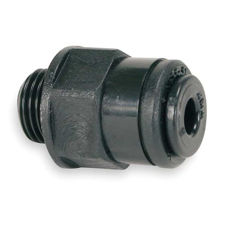 Push-Fit Adapter Fitting, 3/16 in Tube Size, Acetal, Black, 10 PK MPN:PM010511E-PK10
