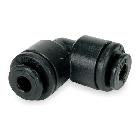Push-Fit Elbow Fitting, 5/32 in Tube Size, Acetal, Black, 10 PK MPN:PM0304E-PK10
