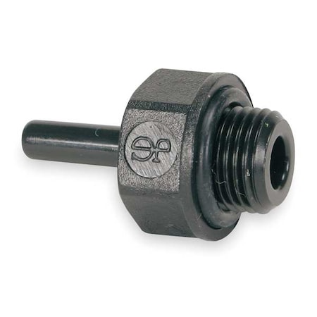 Push-Fit Adapter Fitting, 1/4 in Tube Size, Acetal, Black, 10 PK MPN:PM050611E-PK10