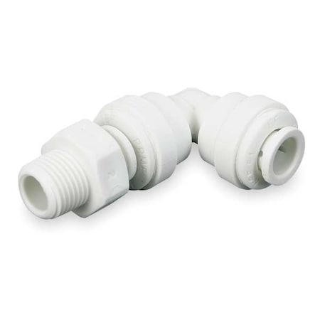 Push-Fit Elbow Fitting, 5/16 in Tube Size, Acetal, Gray, 10 PK MPN:PM090802S-PK10