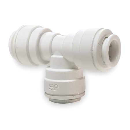 Push-Fit Tee Fitting, 3/8 in Tube Size, Polypropylene, White, 10 PK MPN:PP0212W-PK10
