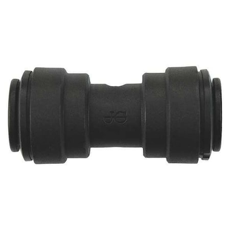 Push-Fit Union Fitting, 3/8 in Tube Size, Polypropylene, Black, 10 PK MPN:PP0412E