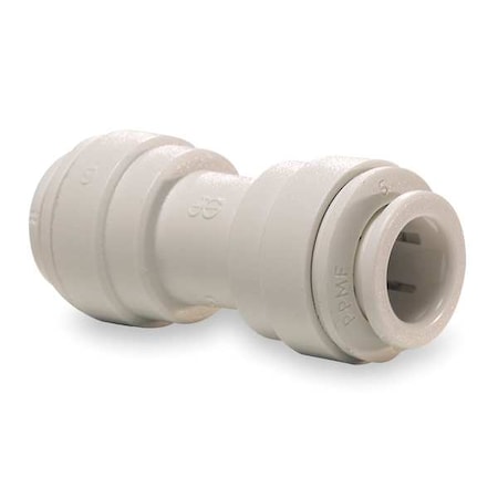 Push-Fit Adapter Fitting, 3/8 in Tube Size, Polypropylene, White, 10 PK MPN:PP0412W-PK10