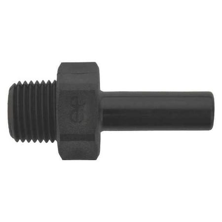 Push-Fit Adapter Fitting, 1/4 in Tube Size, Polypropylene, White, 10 PK MPN:PP050821E