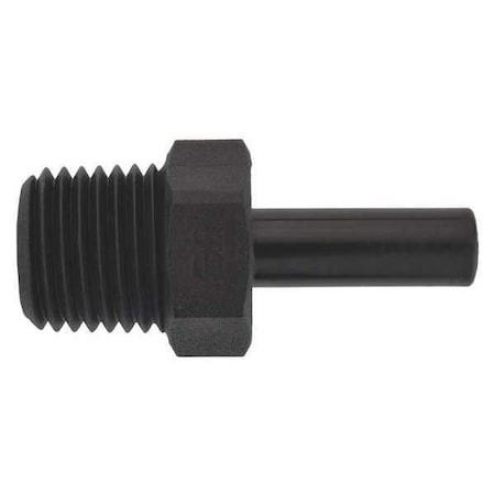 Push-Fit Adapter Fitting, 1/4 in Tube Size, Polypropylene, White, 10 PK MPN:PP050822E