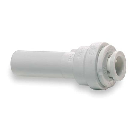 Push-Fit Adapter Fitting, 1/2 in x 3/8 in Tube Size, Polypropylene, White, 10 PK MPN:PP061612W-PK10