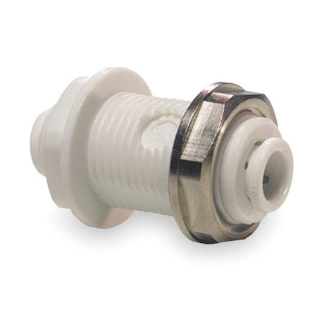 Push-Fit Adapter Fitting, 3/8 in Tube Size, Polypropylene, White, 10 PK MPN:PP1212W-PK10
