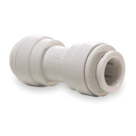 Push-Fit Union Fitting, 1/2 in x 3/8 in Tube Size, Polypropylene, White, 10 PK MPN:PP201612W-PK10