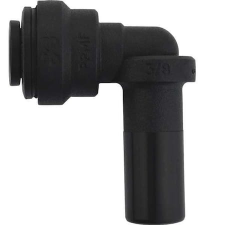 Push-Fit Elbow Fitting, 1/4 in Tube Size, Polypropylene, Black, 10 PK MPN:PP221208E