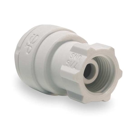 Push-Fit Adapter Fitting, 1/4 in Tube Size, Polypropylene, White, 10 PK MPN:PP3208U7W-PK10