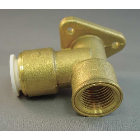 Push-Fit Elbow Fitting, 1/2 in Tube Size, Plastic, White MPN:WBI2024