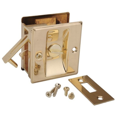 Pocket Door Privacy Lock-Bright Brass MPN:CD-1039-US3
