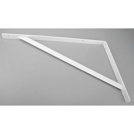 Heavy Duty Shelf Bracket, White, 500 Lb MPN:0049-20WTH