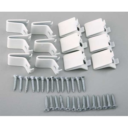 Pilaster Clips, White, 12PK MPN:PB-0086-WT