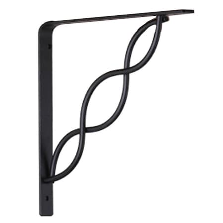 8 IN Black Scroll Shelf Bracket MPN:RP-0091-8BK