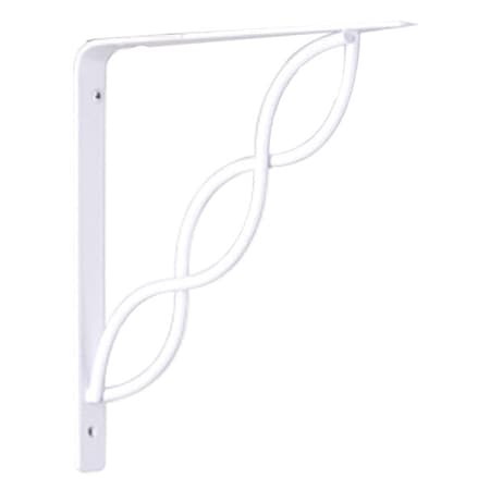 8 IN White Scroll Shelf Bracket MPN:RP-0091-8WT