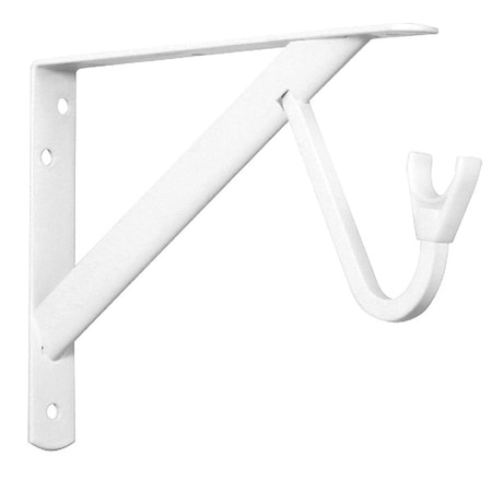 White Max Duty Shelf and Rod Bracket MPN:RP-0495-WT