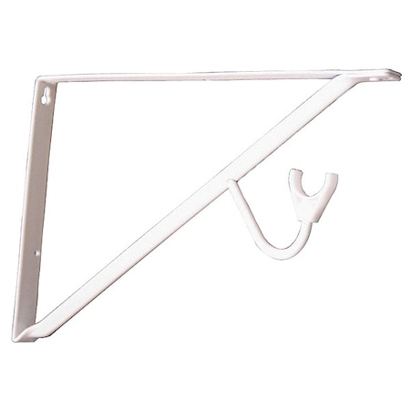 WHT Large Hvy Duty Shelf and Rod Brkt MPN:RP-0496-WT