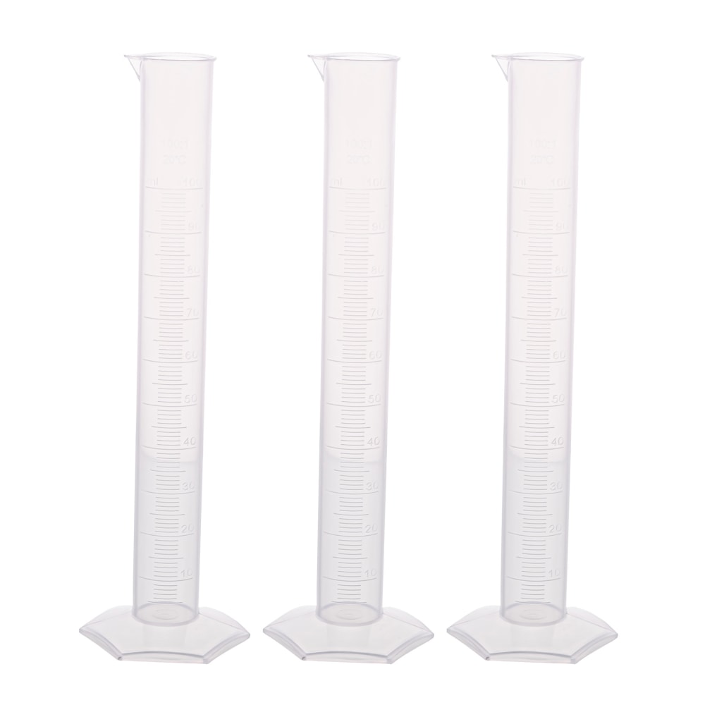 Supertek Polypropylene Measuring Cylinder, Hexagonal Base, 1000ml, Pack Of 3 MPN:SKFCH1081510