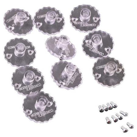 Hardwareknob Adj.Clear-Plastic W/Screw MPN:T-4002-5012