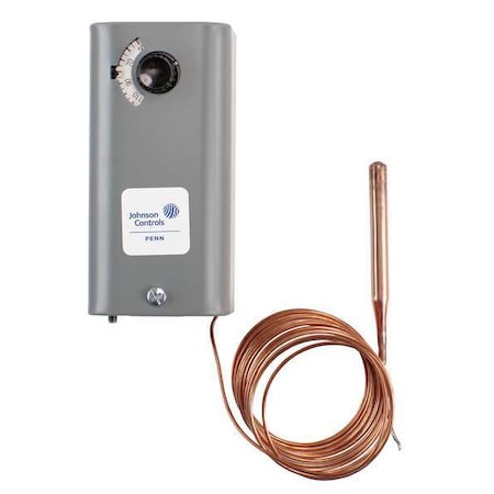 Line Voltage Mechanical Thermostat, Heat or Cool, 50 to 200F, Exposed Dial, 120 to 277V AC, 1C, 1H MPN:A19ABB-2C