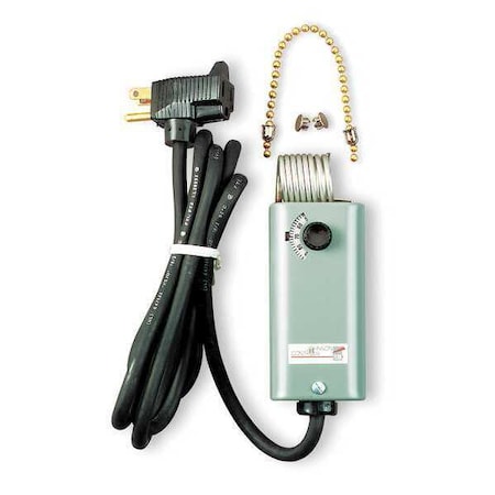 Portable Heating Thermostat, Heat Only, 35 to 95F, Knob, 120V AC MPN:A19BAG-1E