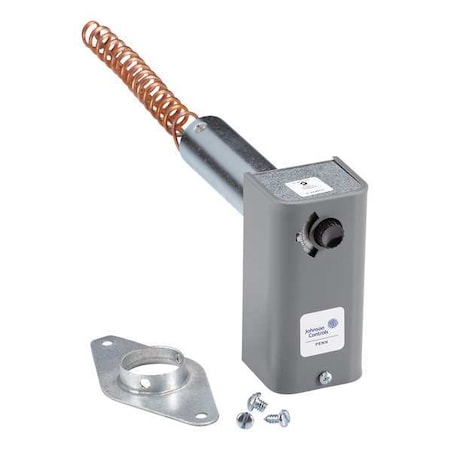 Line Voltage Mechanical Thermostat, Heat or Cool, 30 to 110F, 2F Differential, 24 to 277V AC, 1C/1H MPN:A19EAF-2C
