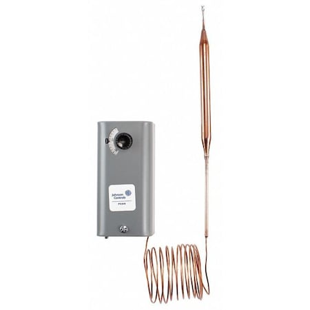 Line Voltage Mechanical Thermostat, Heat or Cool, 40 to 90F, Exposed Dial, 24 to 277V AC, 2C, 2H MPN:A28AA-36C