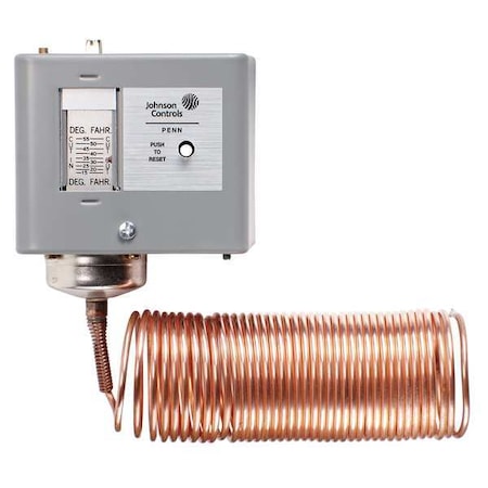 Line Voltage Mechanical Thermostat, Heat or Cool, 15 to 55F, Screwdriver, 120 to 600V AC, Close on Rise MPN:A70BA-18C