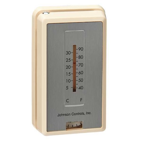 Pneumatic Thermostat, Single Temperature, Heating and Cooling, 1 Pipe, Vertical, 5/32 in Barb MPN:T-4100-1
