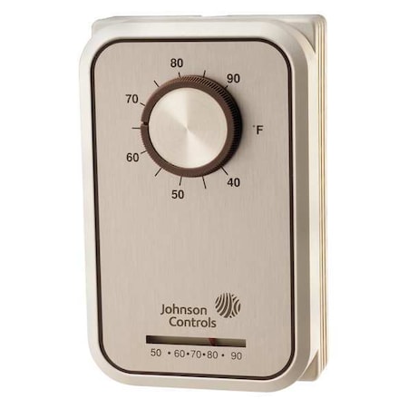 Line Voltage Mechanical Thermostat, Heat Only, 40 to 75F, Exposed Dial, 24 to 277V AC, 1H MPN:T26A-14C