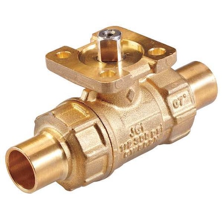 HVAC Ball Valve, Two-Way, Brass, 1/2 in MPN:VG1275AD
