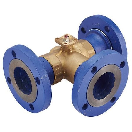 HVAC Ball Valve, Three-Way, Brass, 2 1/2 in MPN:VG18A5GU
