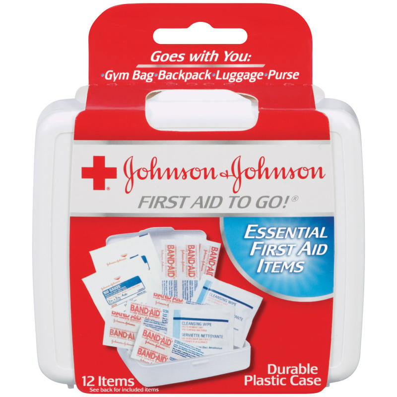 Johnson & Johnson First Aid To Go! 12-piece Mini First Aid Kit (Min Order Qty 35) MPN:DVS8295