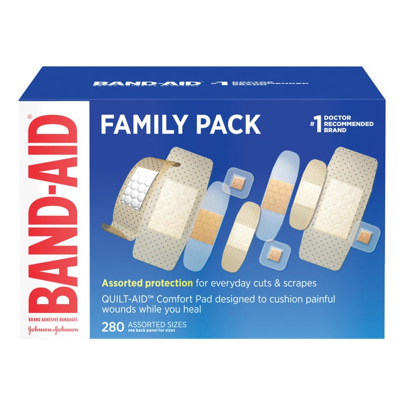 Band-aid Bandages, Adhesive, Assorted, Box Of 280 Bandages (Min Order Qty 4) MPN:JOJ4711