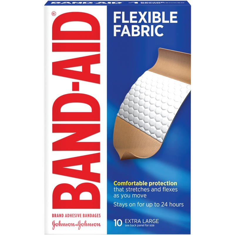 Band-Aid Brand Flexible Fabric Extra-Large Bandages, Box Of 10 (Min Order Qty 11) MPN:JOJ5685