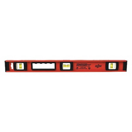 I-Beam Level, Number of Vials 3, 24 in. L MPN:1253-2400