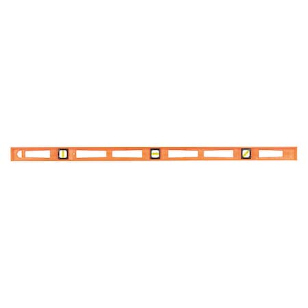Level, Plastic, 48 In L, 3 Vials, Orange MPN:7748-O