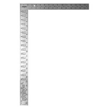Framing Square, 24 in L x 2 in W Blade, 16 in Base, Steel, SAE MPN:CS9