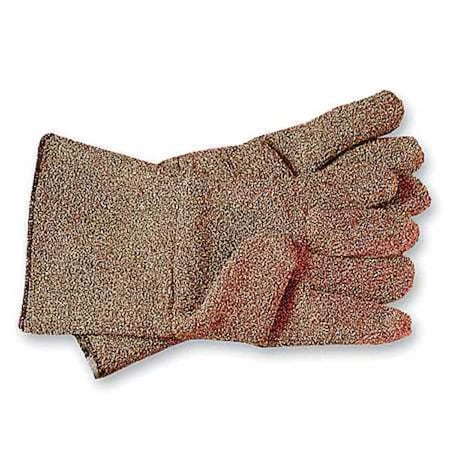 Heat Resistant Gloves, Terry Cloth, 350 Degrees F Max Temp., Brown/White, Men's XL, 1 PR MPN:636HR-LS