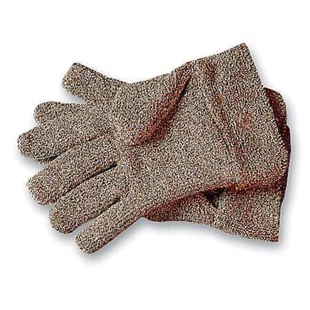 Heat Resistant Gloves, Terry Cloth, 350 Degrees F Max Temp., Brown/White, Men's XL, 1 PR MPN:644HR-LS