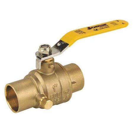 LF Brass Ball Valve, w/Side Tap, CXC, 3/4
