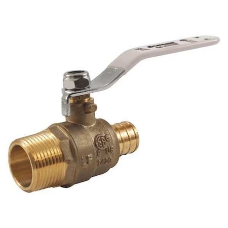 LF Brass Crimp PEXxMNPT Ball Vlv, 1/2