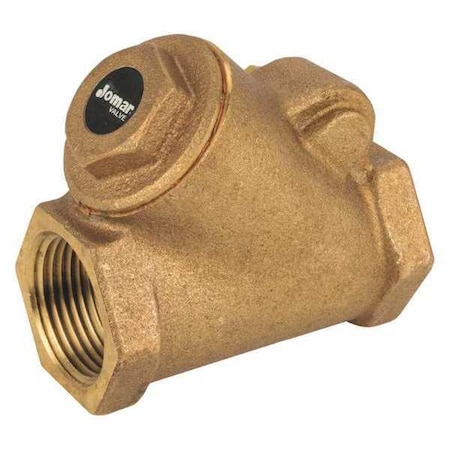 Brnze Y-Pattern Check Valve, NPT, 1