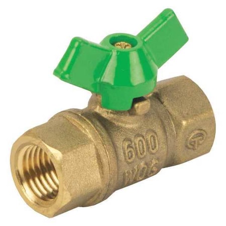 LF Brass Mini Valve, FIPxFIP, 1/4