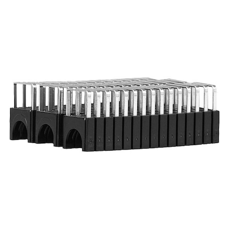 Insulated Cable Staple, Plastic, Steel, 5/16 in Bundle Dia., Black, 1/4 in L MPN:STG-1456I