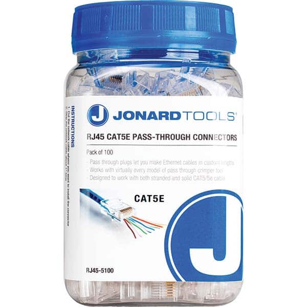Cable Tools & Kit: 100 Pc, Use with RJ45 Cat5/5E Pass-Through Connector MPN:RJ45-5100